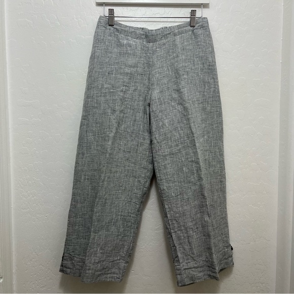 Goddess Gear Cropped Wide Leg Organic Linen Pants Size Small - Picture 1 of 10